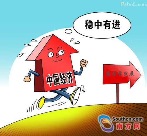 过去一年,中国战胜各种风险挑战,推动经济高质量发展.(漫画:朱慧卿)